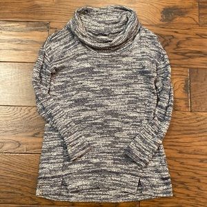 Aerie womens navy/gray cowl neck sweater, size small